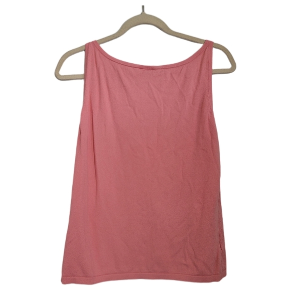 Ann Taylor LOFT Top Womens XL Pink Sleeveless Knit Tank Top - Picture 4 of 7